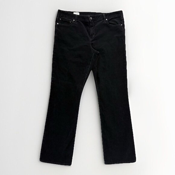 Gap Pants Womens 34L Long Black‎ Perfect Boot Corduroy Mid Rise Bootcut - Picture 1 of 12